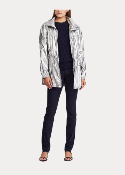 Dámské Bundy Ralph Lauren Metallic Taffeta Hooded - 34067-GOIT